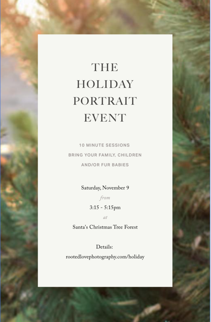 Holiday portrait event by Orlando family photographer. 